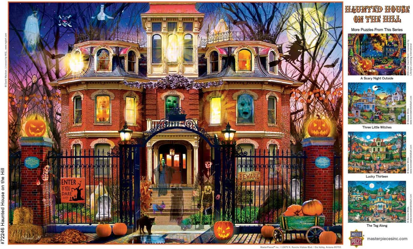 imageMasterPieces Halloween Glow in The Dark Jigsaw Puzzle 1000 Piece Haunted House TrickorTreat Puzzle for Adults Teens amp Families Spooky Holiday Game Large Puzzle Decor 1925 x 2675Haunted House on the Hill