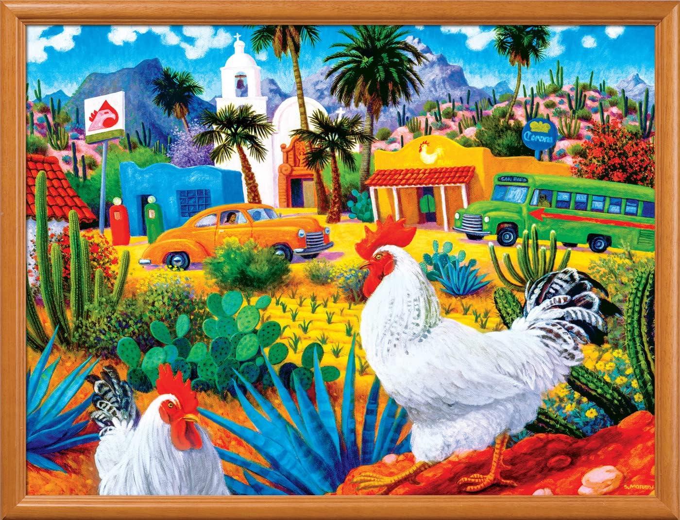 imageMasterPieces Roadsides of The Southwest Into The Valley 550pc PuzzleGallos Blancos