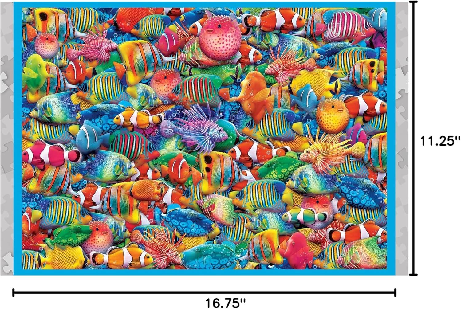 imageMasterpieces 1000 Piece Jigsaw Puzzle with Collectible Tin Case All My Marbles 1125x1675Rainbow Flow