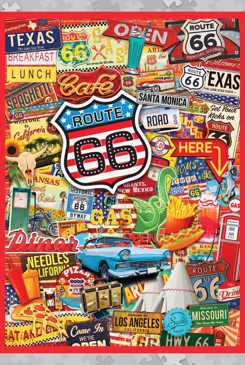 imageMasterpieces 1000 Piece Jigsaw Puzzle with Collectible Tin Case All My Marbles 1125x1675Route 66