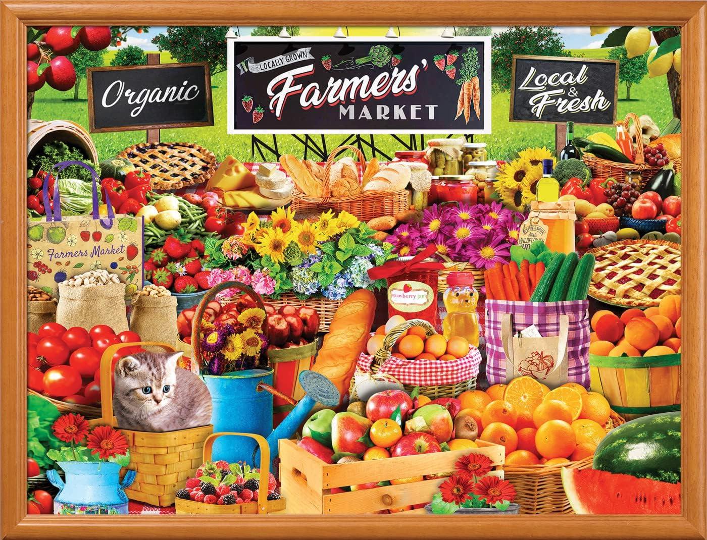 imageMasterpieces 300 Piece EZ Grip Jigsaw Puzzle Bottoms Up 18x24Farmers Market