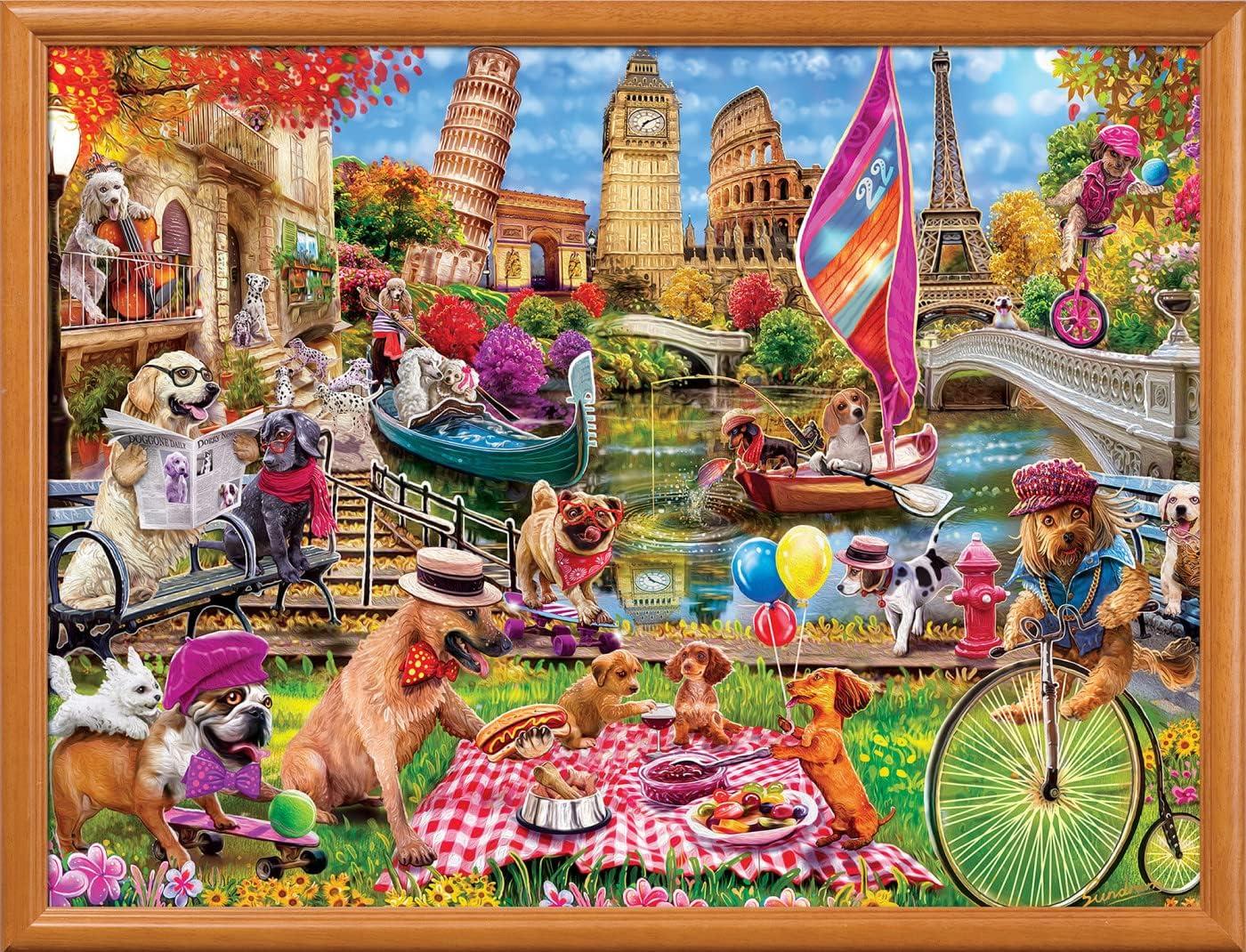 imageMasterpieces 300 Piece EZ Grip Jigsaw Puzzle Dog Gone Days 18x24300 Piece