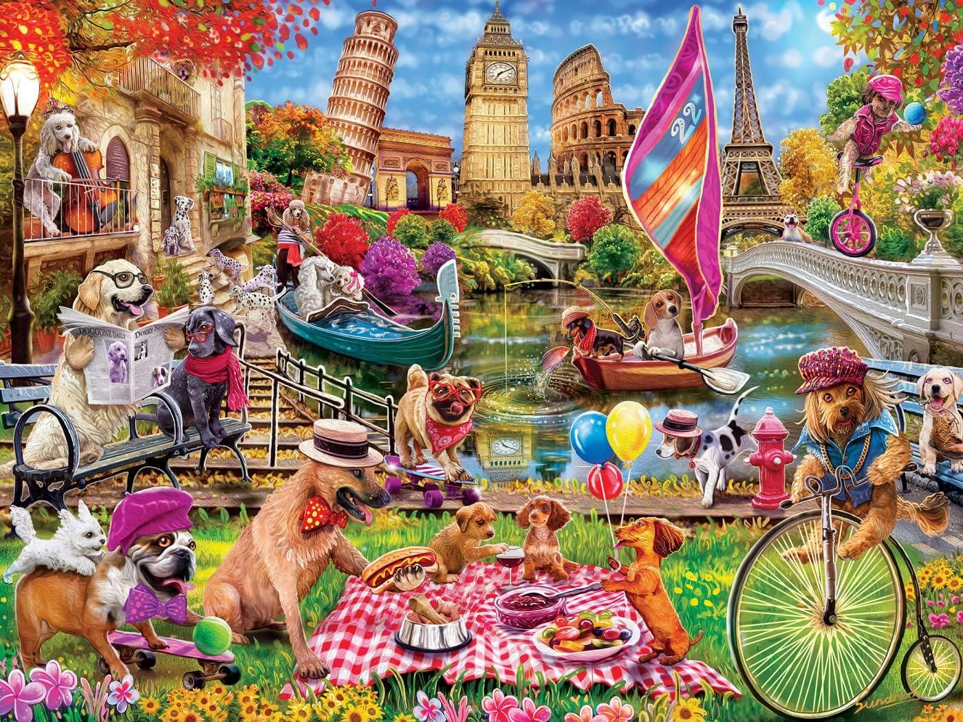 imageMasterpieces 300 Piece EZ Grip Jigsaw Puzzle Dog Gone Days 18x24300 Piece