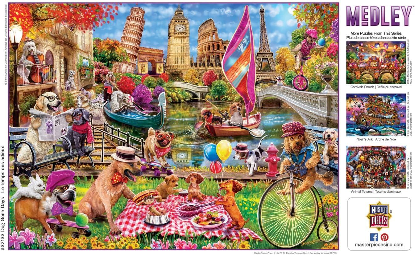 imageMasterpieces 300 Piece EZ Grip Jigsaw Puzzle Dog Gone Days 18x24300 Piece