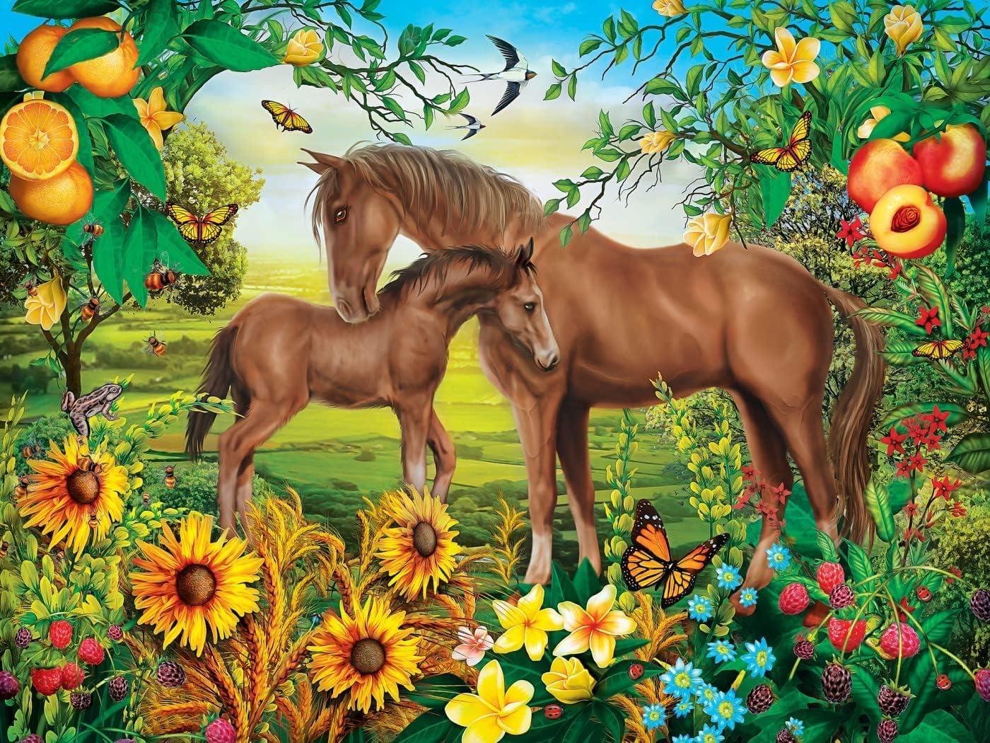 imageMasterpieces 300 Piece EZ Grip Jigsaw Puzzle Neighs amp Nuzzles 18x24300 Piece