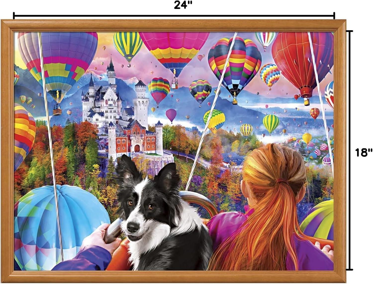 imageMasterpieces 300 Piece EZ Grip Jigsaw Puzzle The Big Apple 18x24Neuschwanstein Balloons
