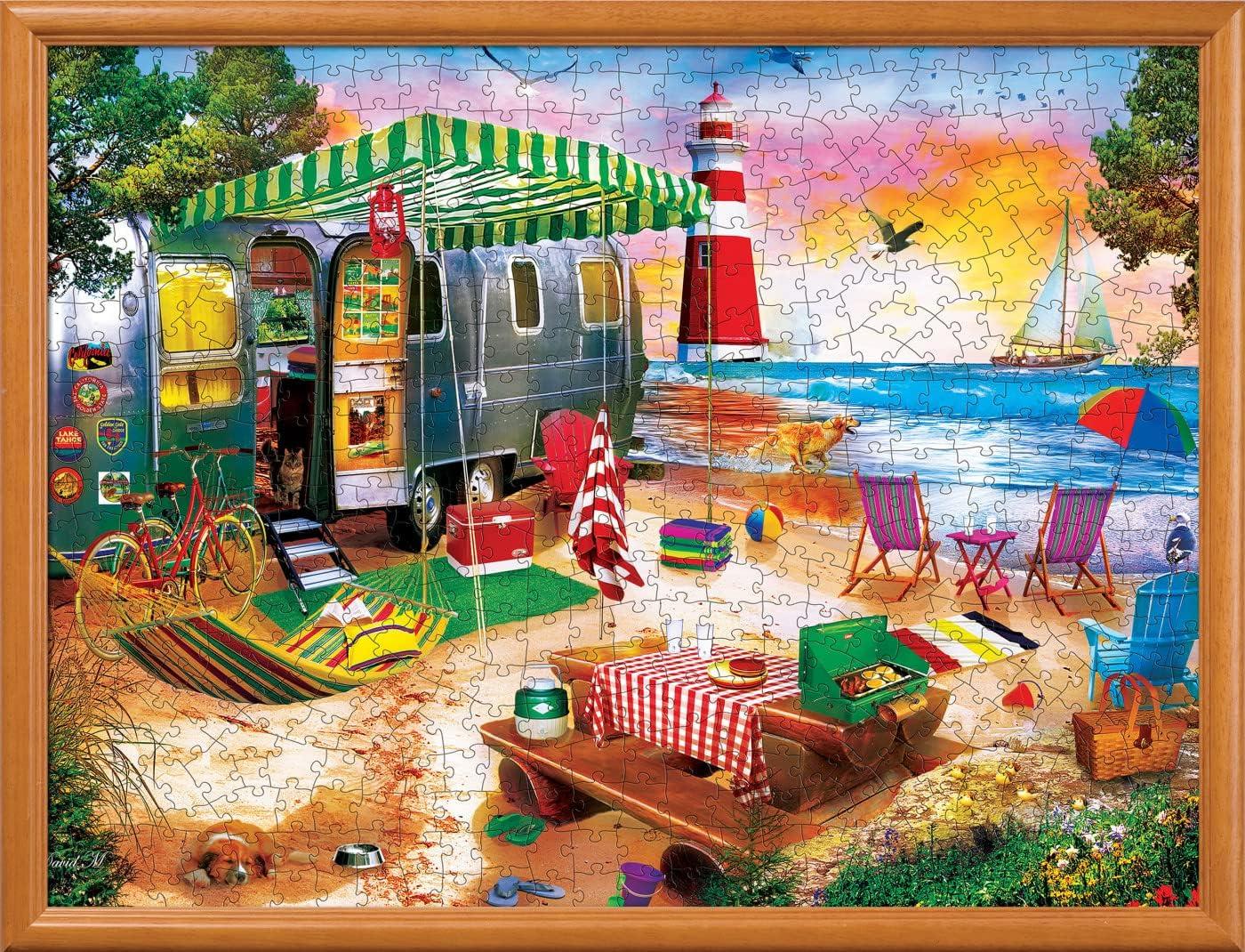 imageMasterpieces 550 Piece Jigsaw Puzzle For Adults and Family Hawaiian Life 18x24Oceanside Camping