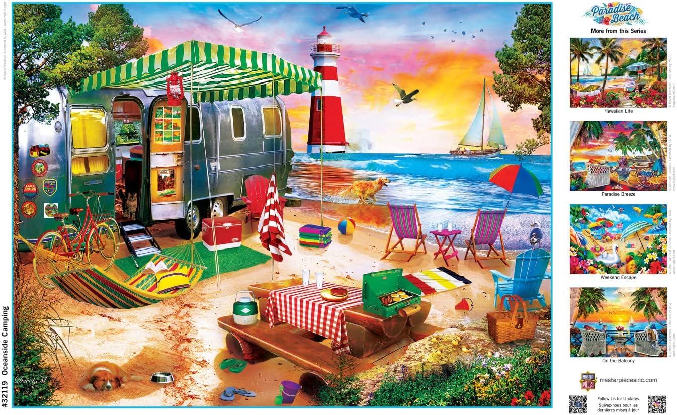 imageMasterpieces 550 Piece Jigsaw Puzzle For Adults and Family Hawaiian Life 18x24Oceanside Camping