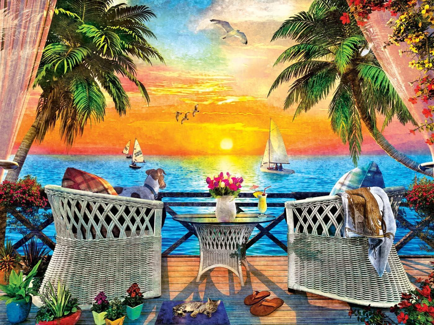 imageMasterpieces 550 Piece Jigsaw Puzzle For Adults and Family Hawaiian Life 18x24On the Balcony
