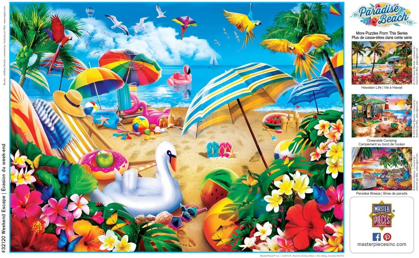 imageMasterpieces 550 Piece Jigsaw Puzzle For Adults and Family Hawaiian Life 18x24Weekend Escape