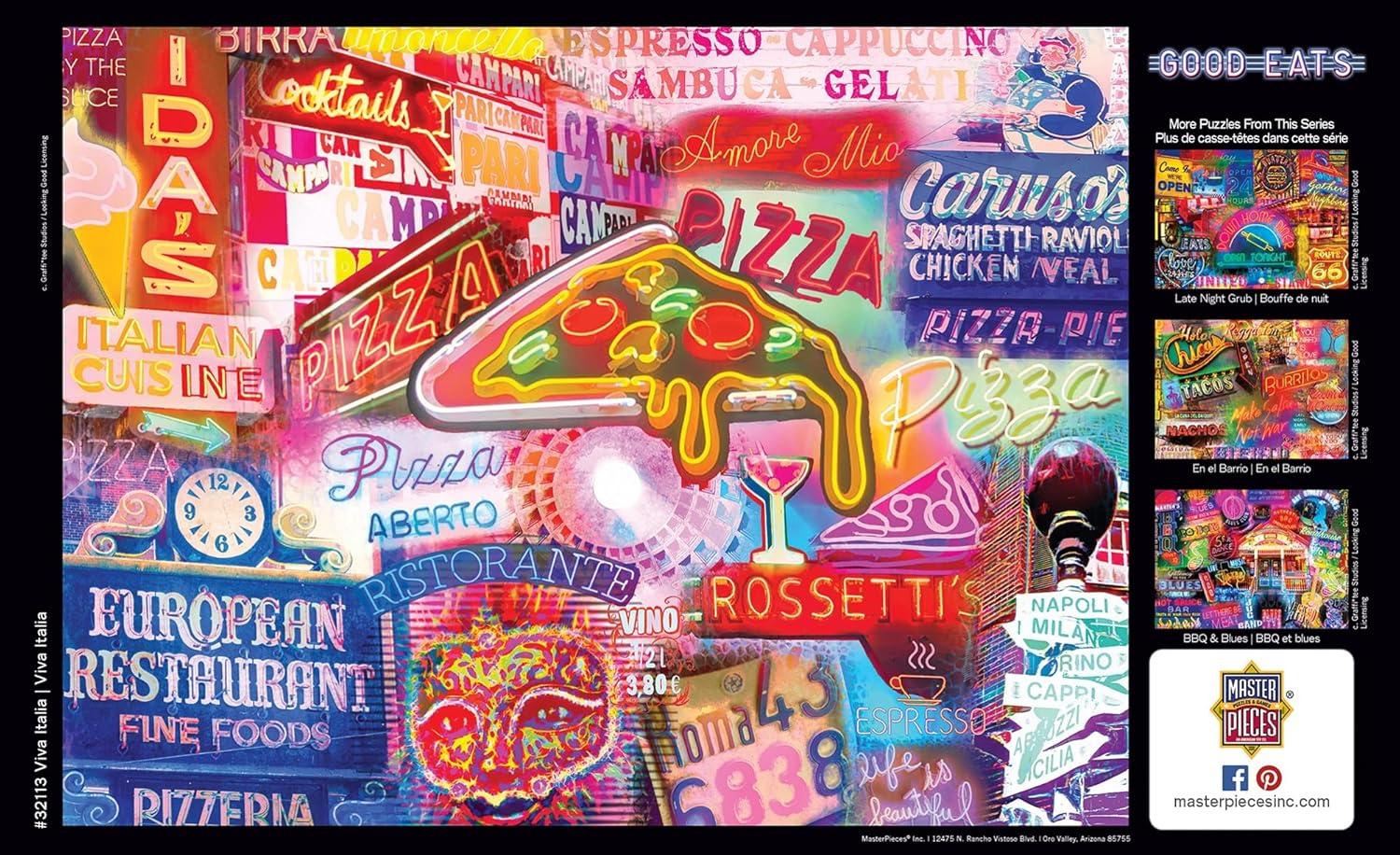 imageMasterpieces 550 Piece Jigsaw Puzzle For Adults and Family Late Night Grub 18x24Viva Italia