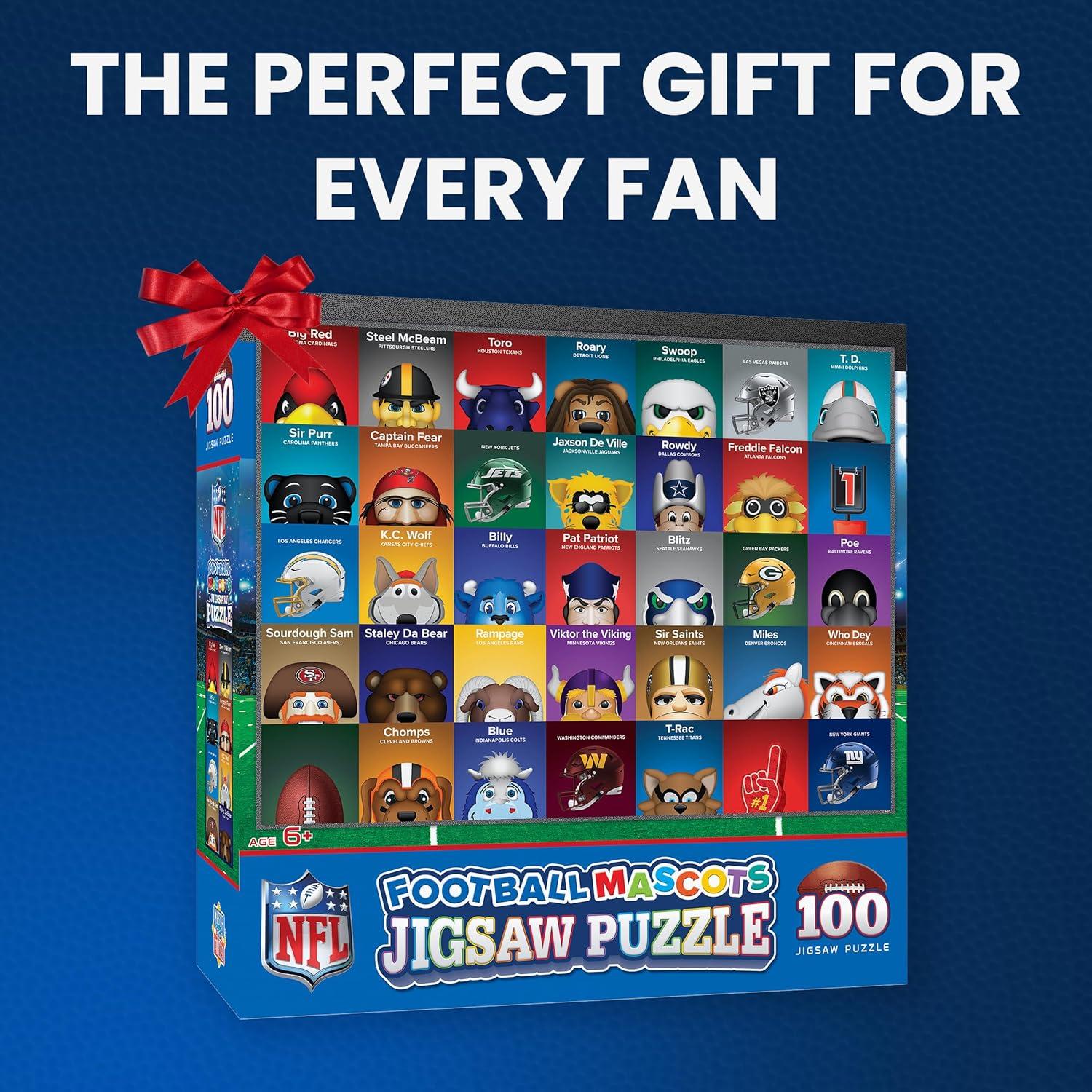 imageNFL Mascots 100Piece Puzzle for Kids Officially Licensed NFL Product 14x19