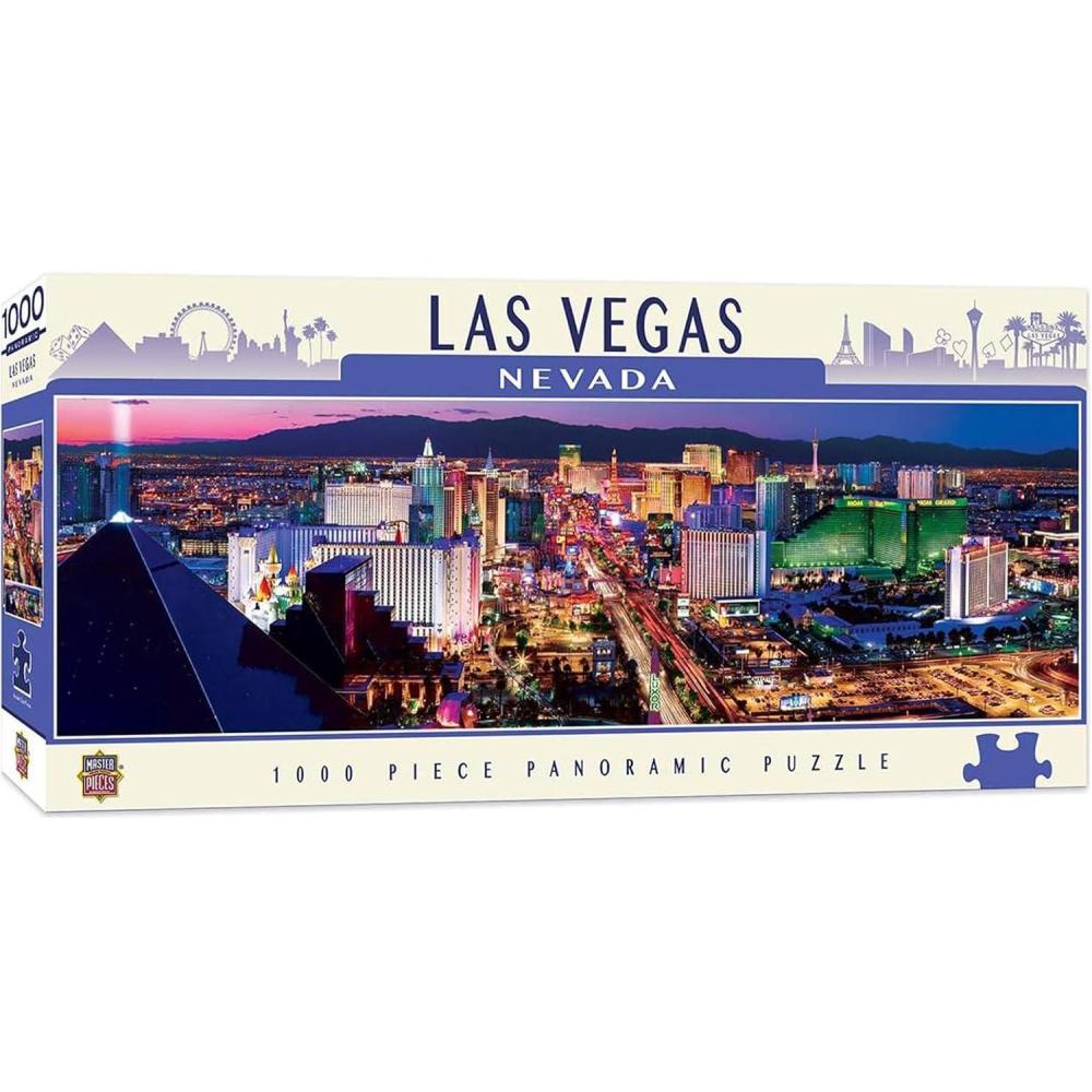 imageMasterPieces  1000 Piece Jigsaw Puzzle Boston Skyline Panoramic Fun for Adults Family Kids 13x39Las Vegas