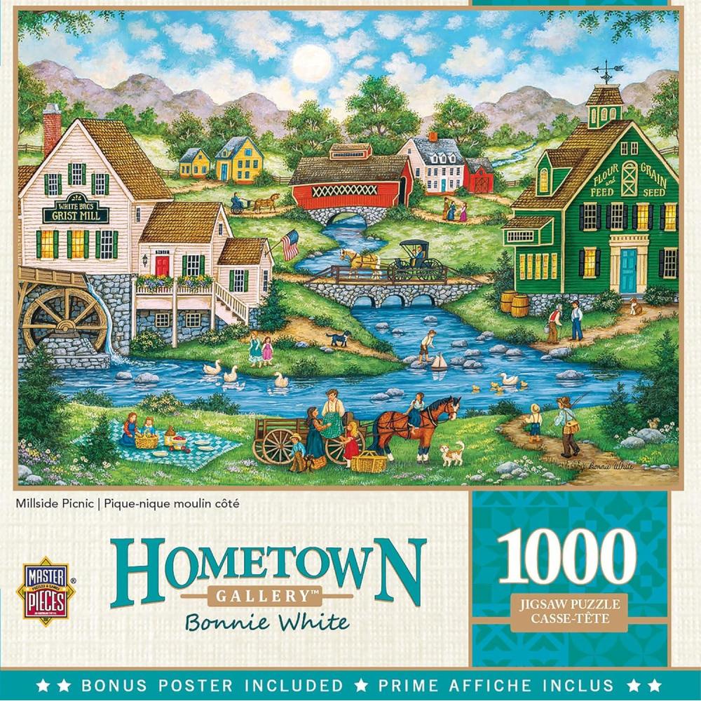 imageMasterPieces 1000 Piece Jigsaw Puzzle Changing Times Fun for Adults Family Kids 1925 x 2675Millside Picnic