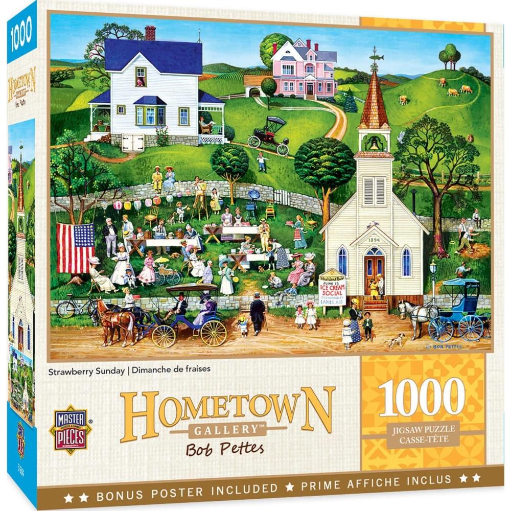 imageMasterPieces 1000 Piece Jigsaw Puzzle Changing Times Fun for Adults Family Kids 1925 x 2675Strawberry Sunday