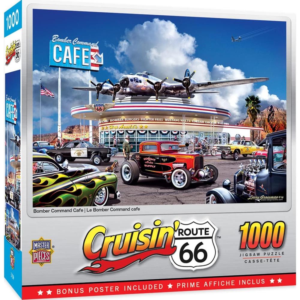 imageMasterPieces 1000 Piece Jigsaw Puzzle Drive Through on Route 66 Fun for Adults Family Kids 1925 x 2675Bomber Command Caf
