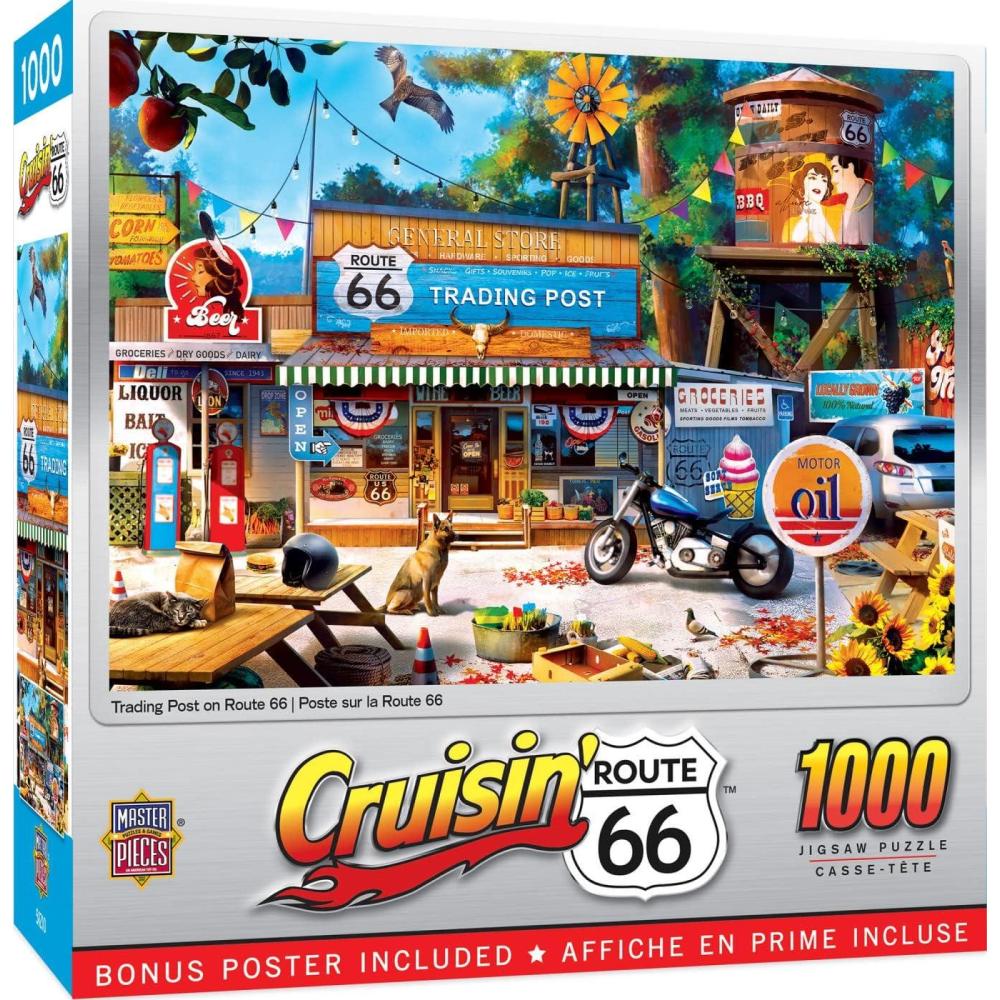 imageMasterPieces 1000 Piece Jigsaw Puzzle Drive Through on Route 66 Fun for Adults Family Kids 1925 x 2675Trading Post On Route 66