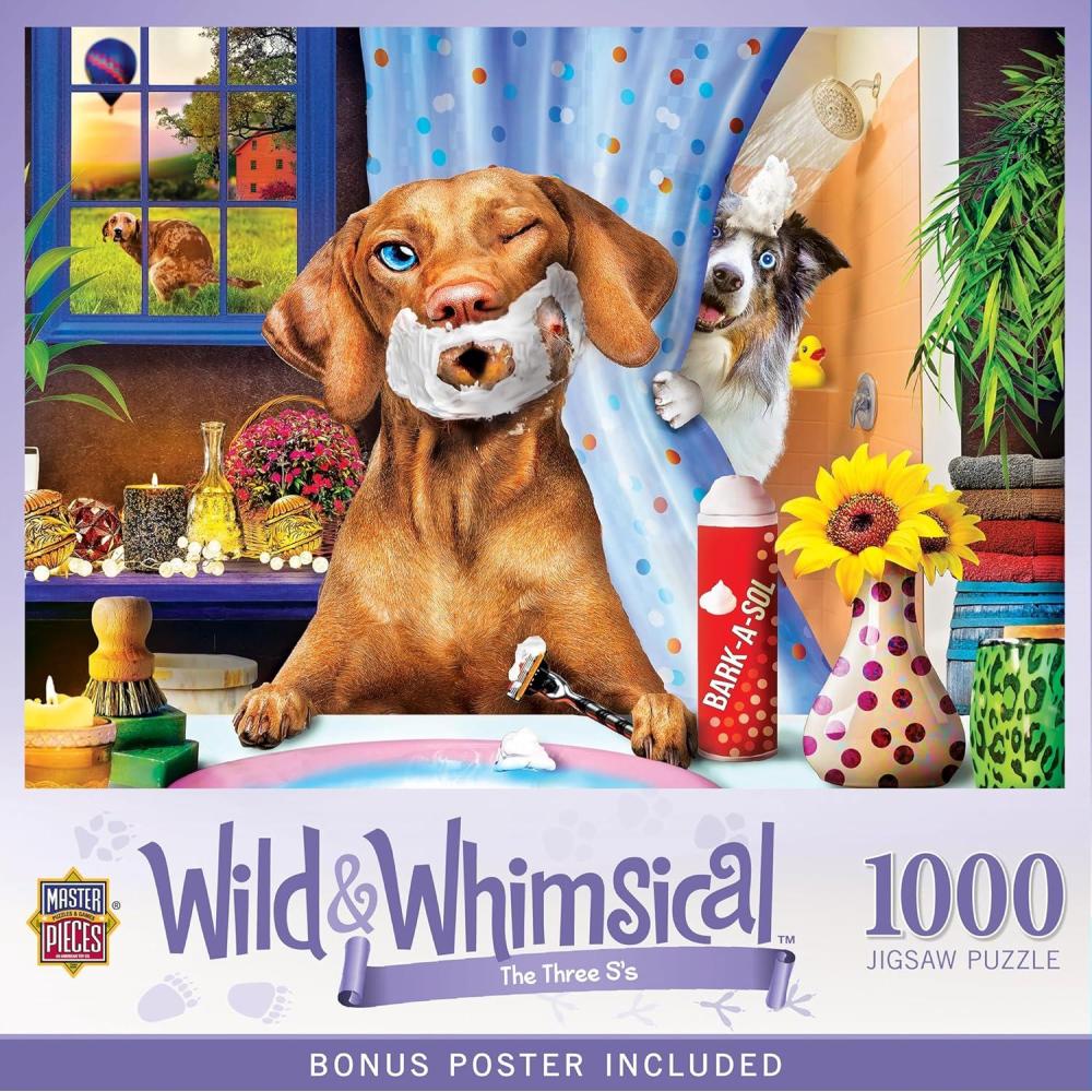 imageMasterPieces 1000 Piece Jigsaw Puzzle The Three Ss Funny Animals Activity for Adults Family Kids Matte Finish 1925 x 26751000 Piece