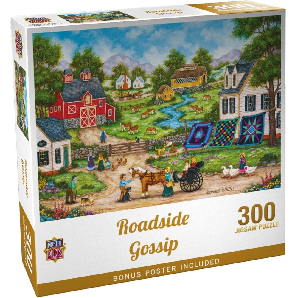 imageMasterPieces 550 Piece Jigsaw Puzzle Roadside Gossip Fun for Adults Family Kids 18 x 24300 Piece