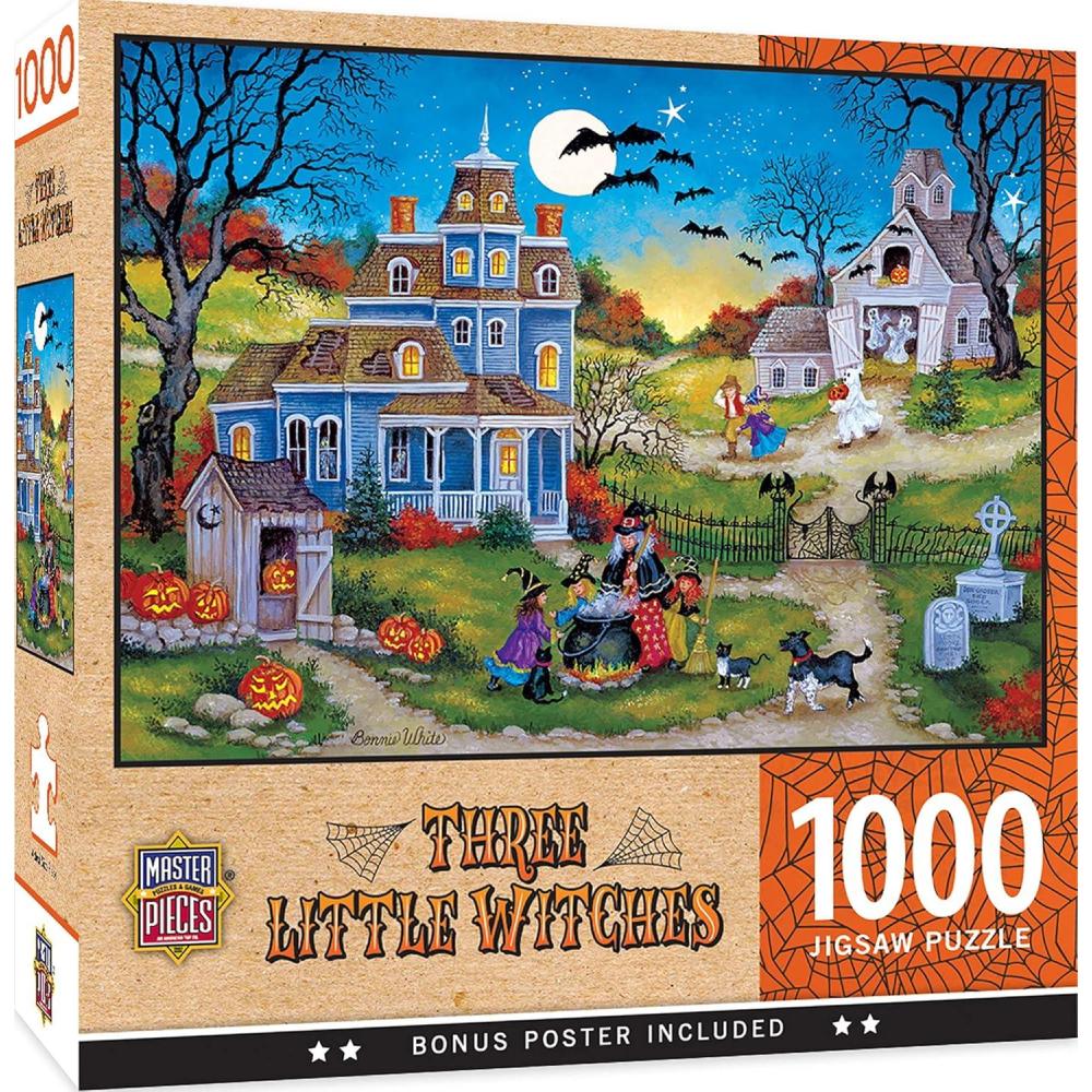 imageMasterPieces 1000 Piece Halloween Jigsaw Puzzle  Three Little Witches  1925x2675