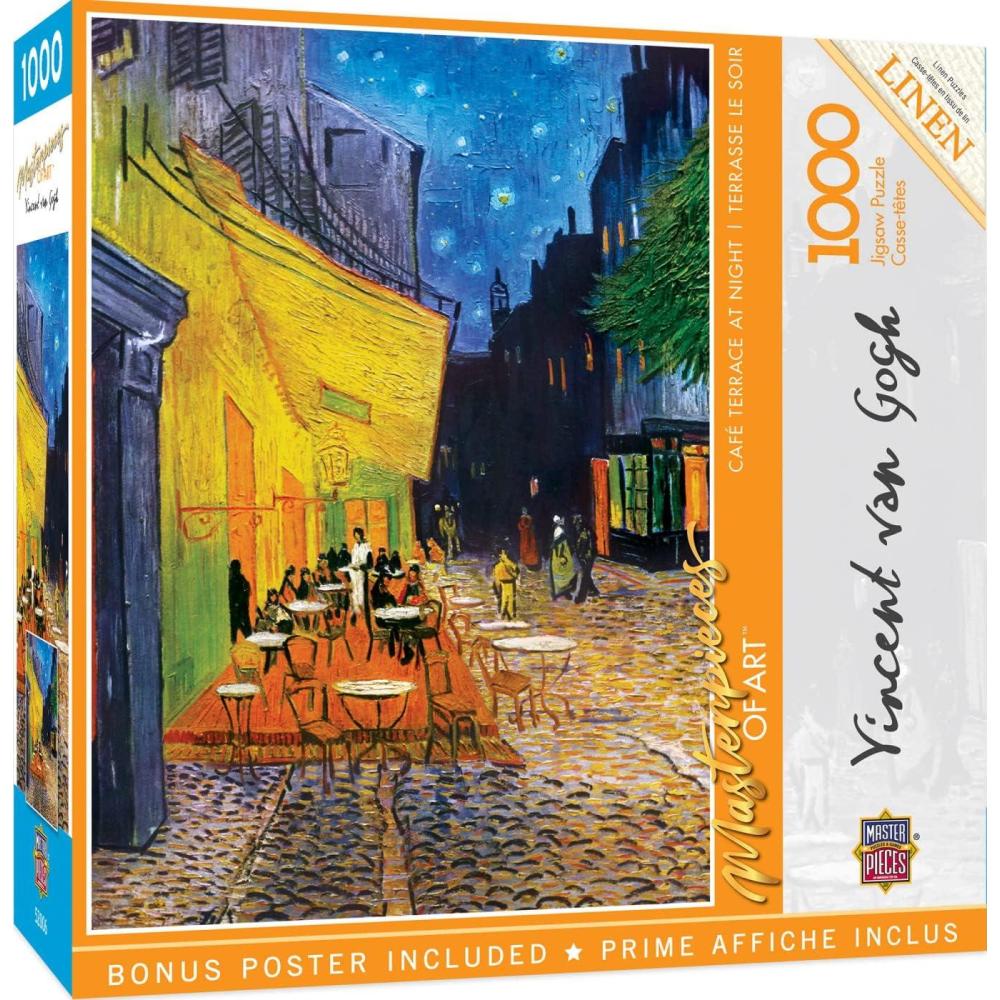 imageMasterPieces 1000 Piece Jigsaw Puzzle For Adults Family Or Youth  Gallery on The Square  2675x 1925Caf Terrace at Night