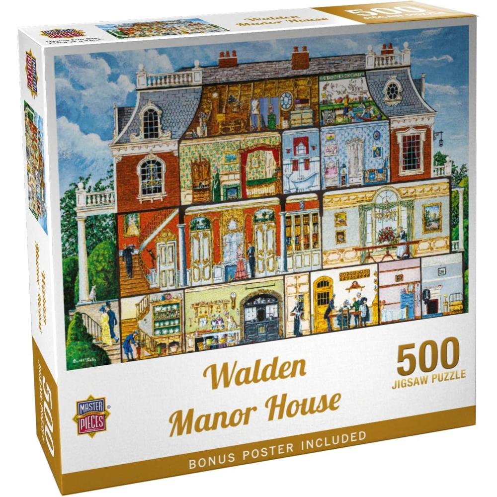 imageMasterPieces 1000 Piece Jigsaw Puzzle For Adults Family Or Youth  Walden Manor House  1925x2675500 Piece