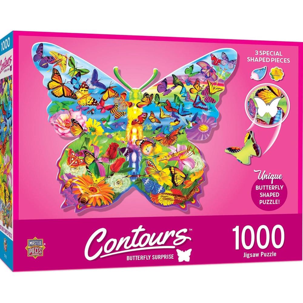imageMasterPieces 1000 Piece Jigsaw Puzzle for Adults Family Or Youth Butterfly Surprise 2822x 2403