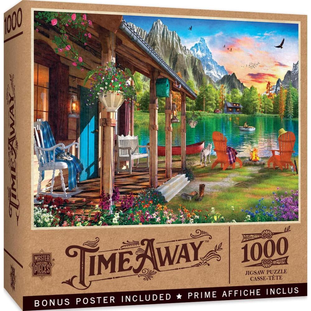 imageMasterPieces 1000 Piece Jigsaw Puzzle for Adults Family Or Youth  Fishing with Pappy  1925x2675Evening On The Lake