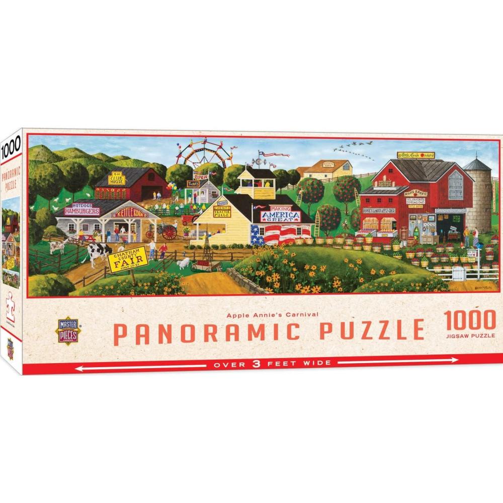 imageMasterPieces 1000 Piece Jigsaw Puzzle for Adults Family Or Youth  Flower Box Playground  13x39Apple Annies Carnival