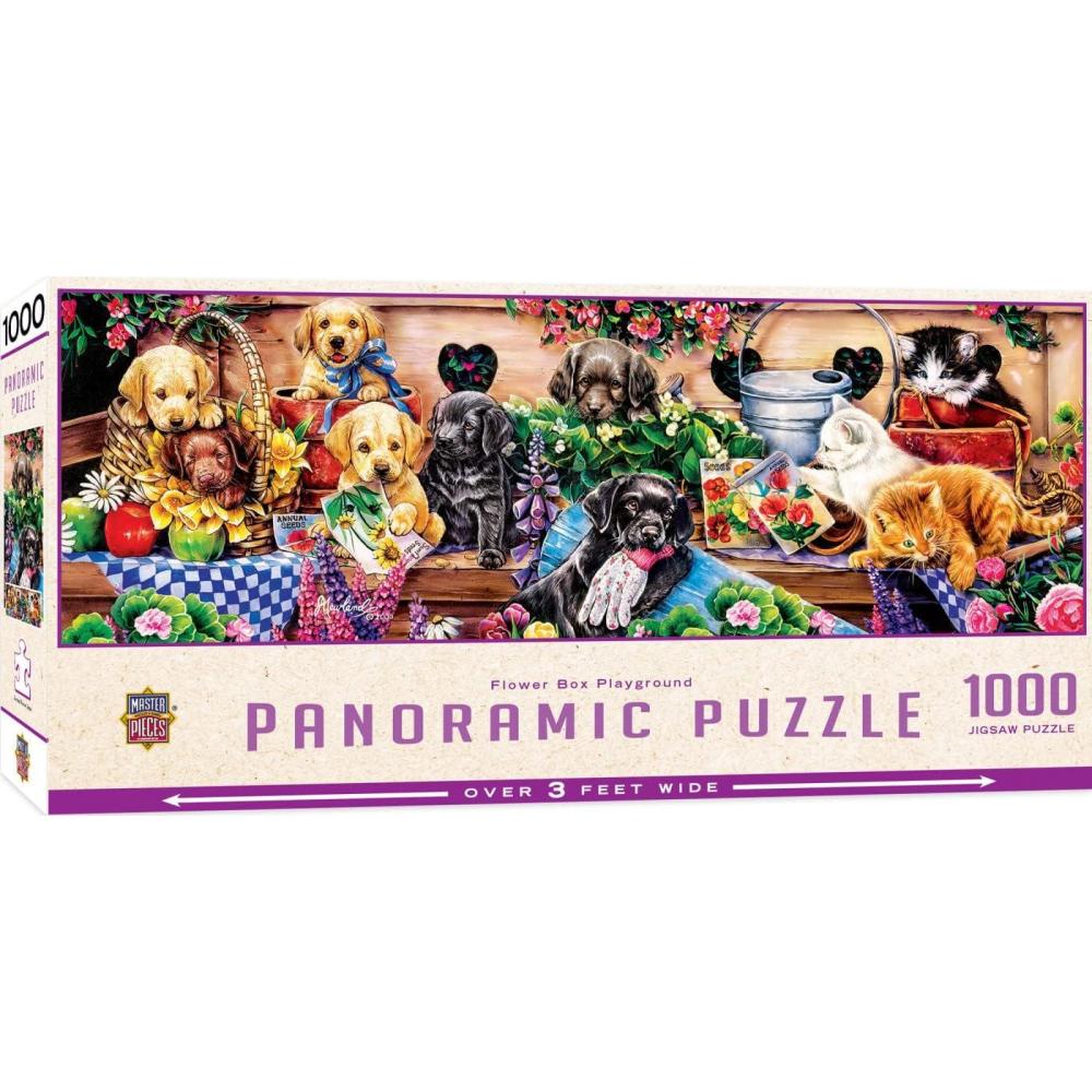 imageMasterPieces 1000 Piece Jigsaw Puzzle for Adults Family Or Youth  Flower Box Playground  13x39Flower Box Playground