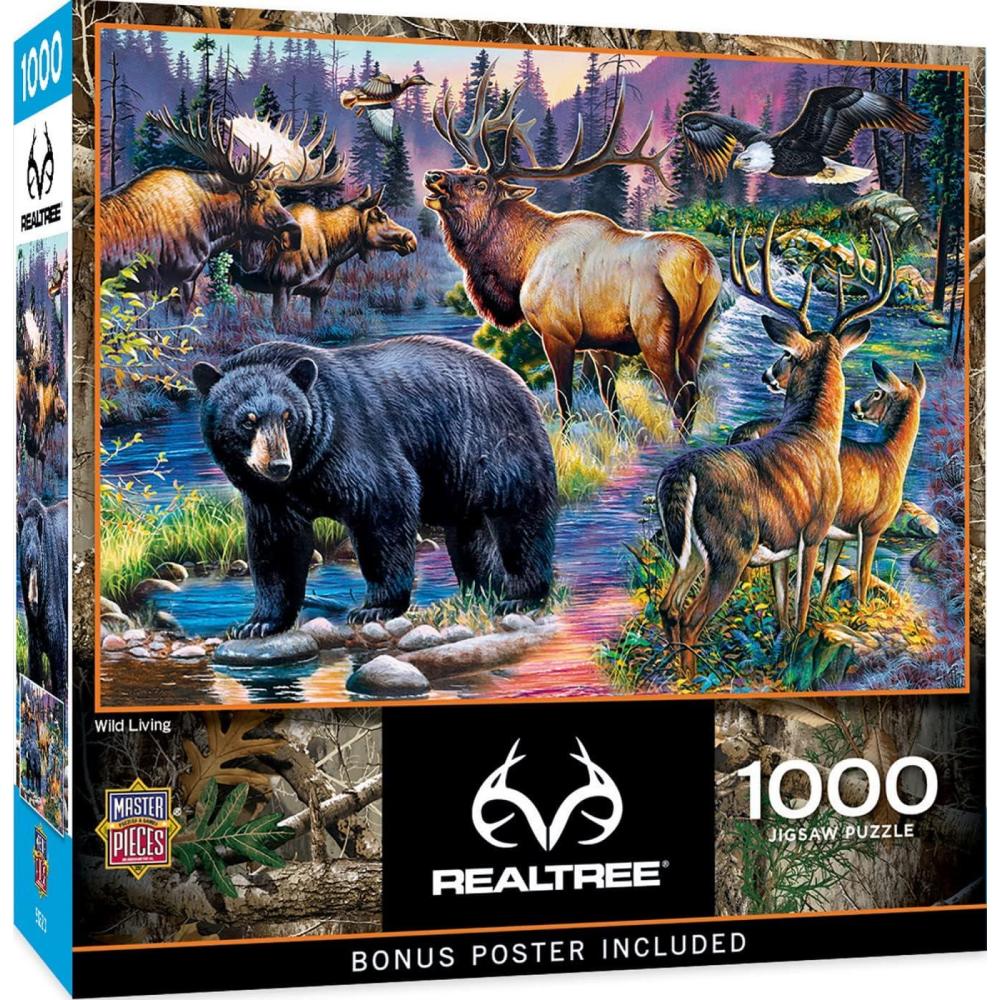 imageMasterPieces 1000 Piece Jigsaw Puzzle for Adults Family Or Youth  Open Season  1925x2675Wild Living