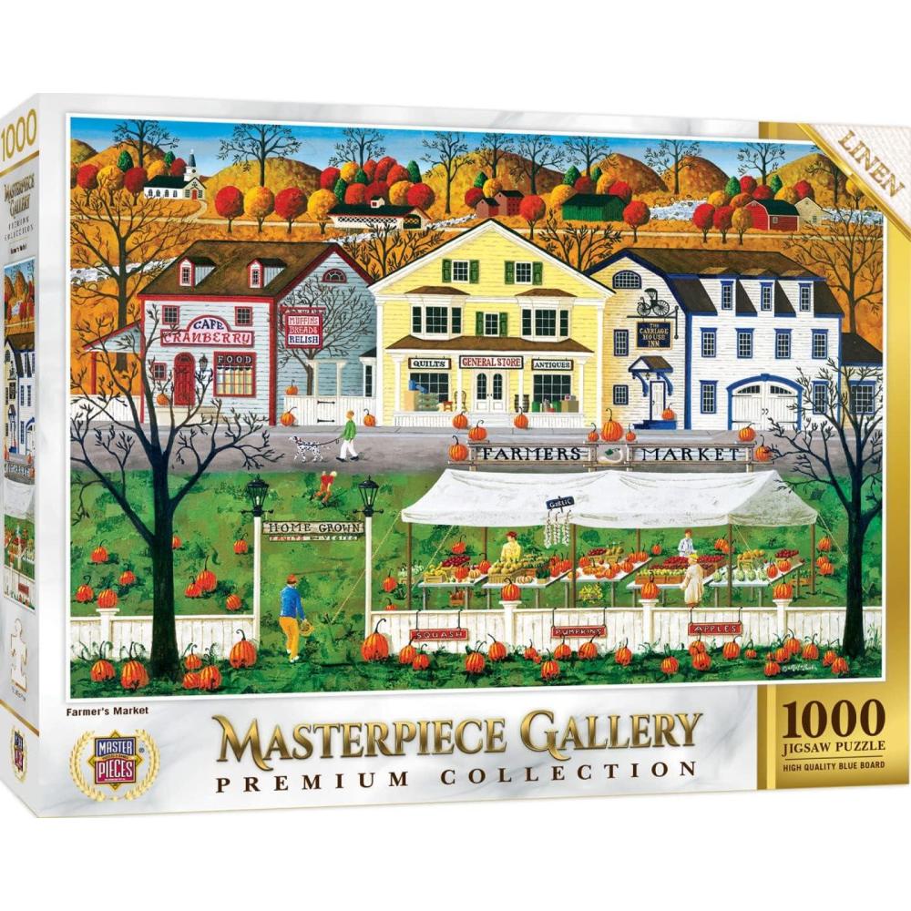 imageMasterPieces 1000 Piece Jigsaw Puzzle for Adults Family Or Youth The Barnyard Crowd 2675x 1925Farmers Market