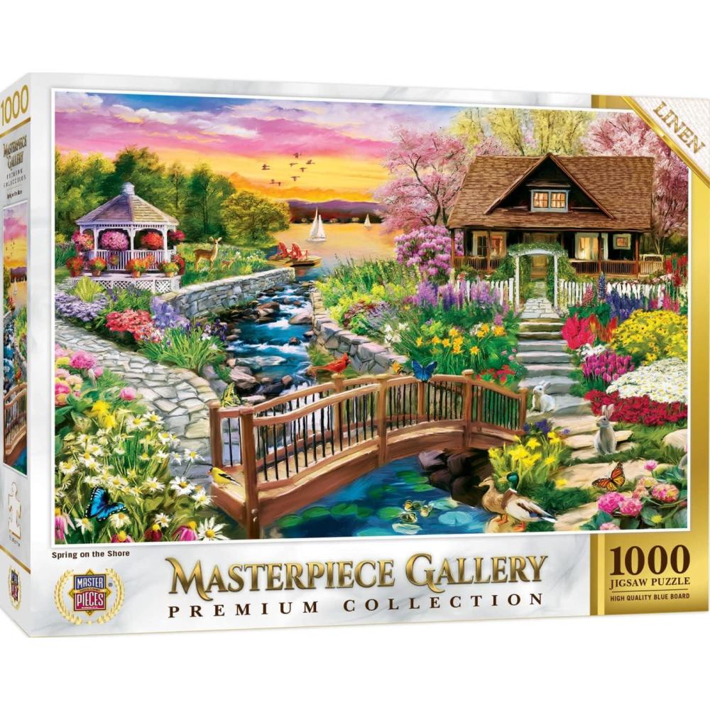 imageMasterPieces 1000 Piece Jigsaw Puzzle for Adults Family Or Youth The Barnyard Crowd 2675x 1925Spring on the Shore