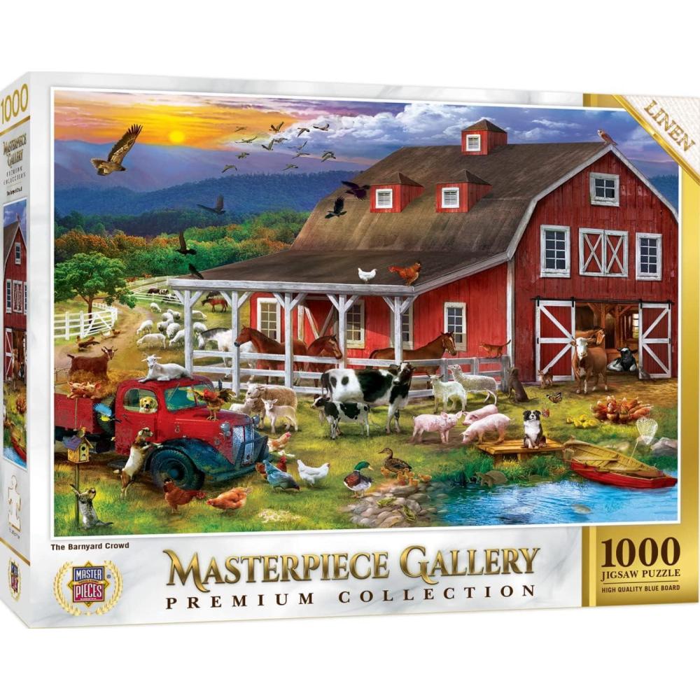 imageMasterPieces 1000 Piece Jigsaw Puzzle for Adults Family Or Youth The Barnyard Crowd 2675x 1925The Barnyard Crowd
