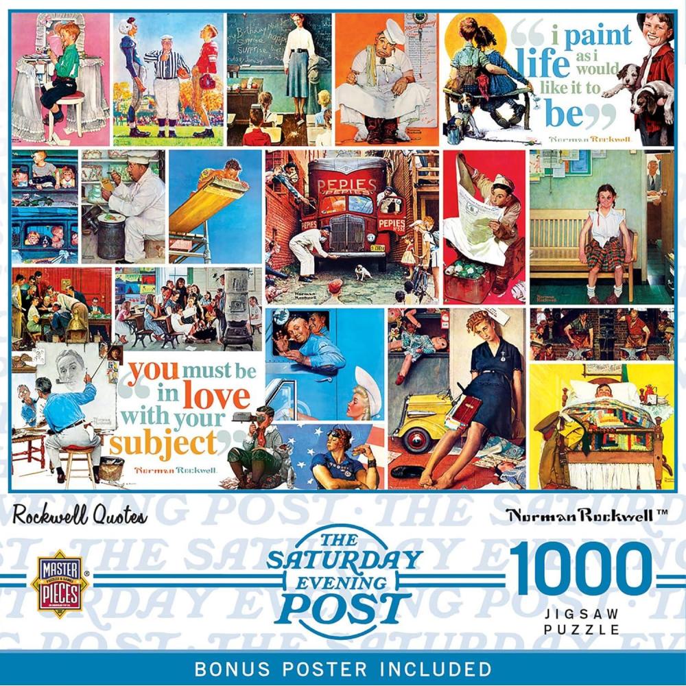 imageMasterPieces 1000 Piece Jigsaw Puzzle for Adults Family Or Youth  The Runaway  1925x2675Rockwell Quotes