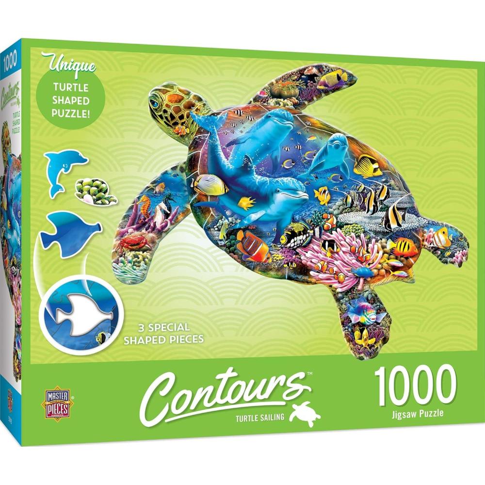 imageMasterPieces 1000 Piece Jigsaw Puzzle for Adults Family Or Youth Turtle Sailing 2555x 2042