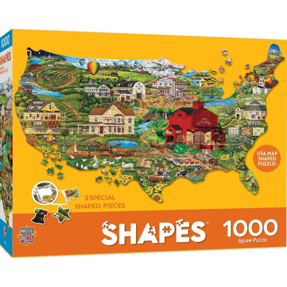imageMasterPieces 1000 Piece Jigsaw Puzzle for Adults Family Or Youth United States Shape 3465x2209
