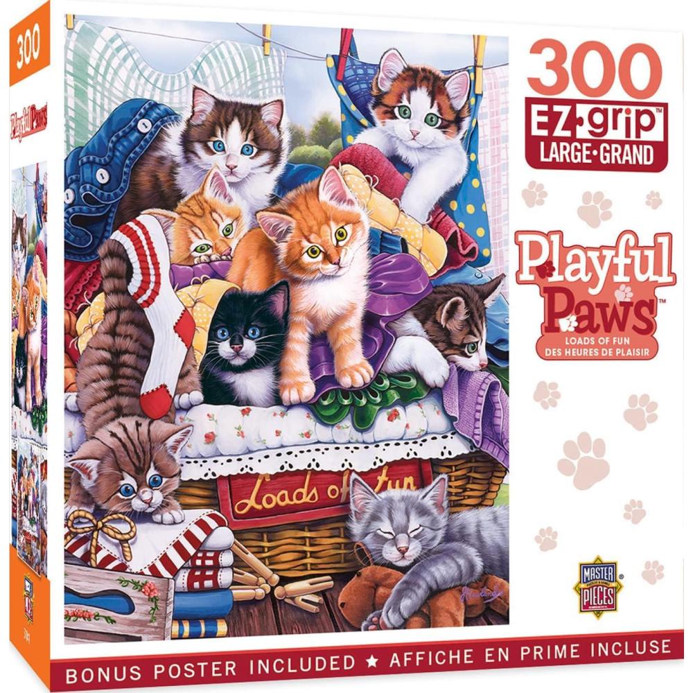 imageMasterPieces 300 Piece EZ Grip Jigsaw Puzzle A Lazy Afternoon 18x24Loads of Fun