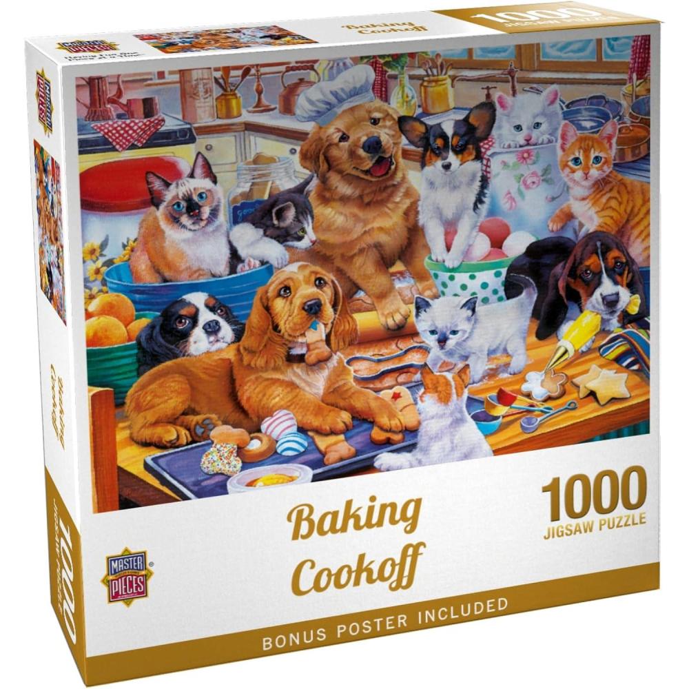 imageMasterPieces 300 Piece EZ Grip Jigsaw Puzzle  Baking Cookoff  18x241000 Piece