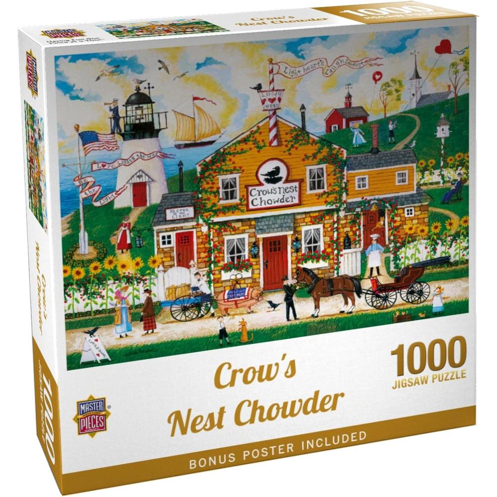imageMasterPieces 300 Piece EZ Grip Jigsaw Puzzle  Crows Nest Chowder  18x241000 Piece