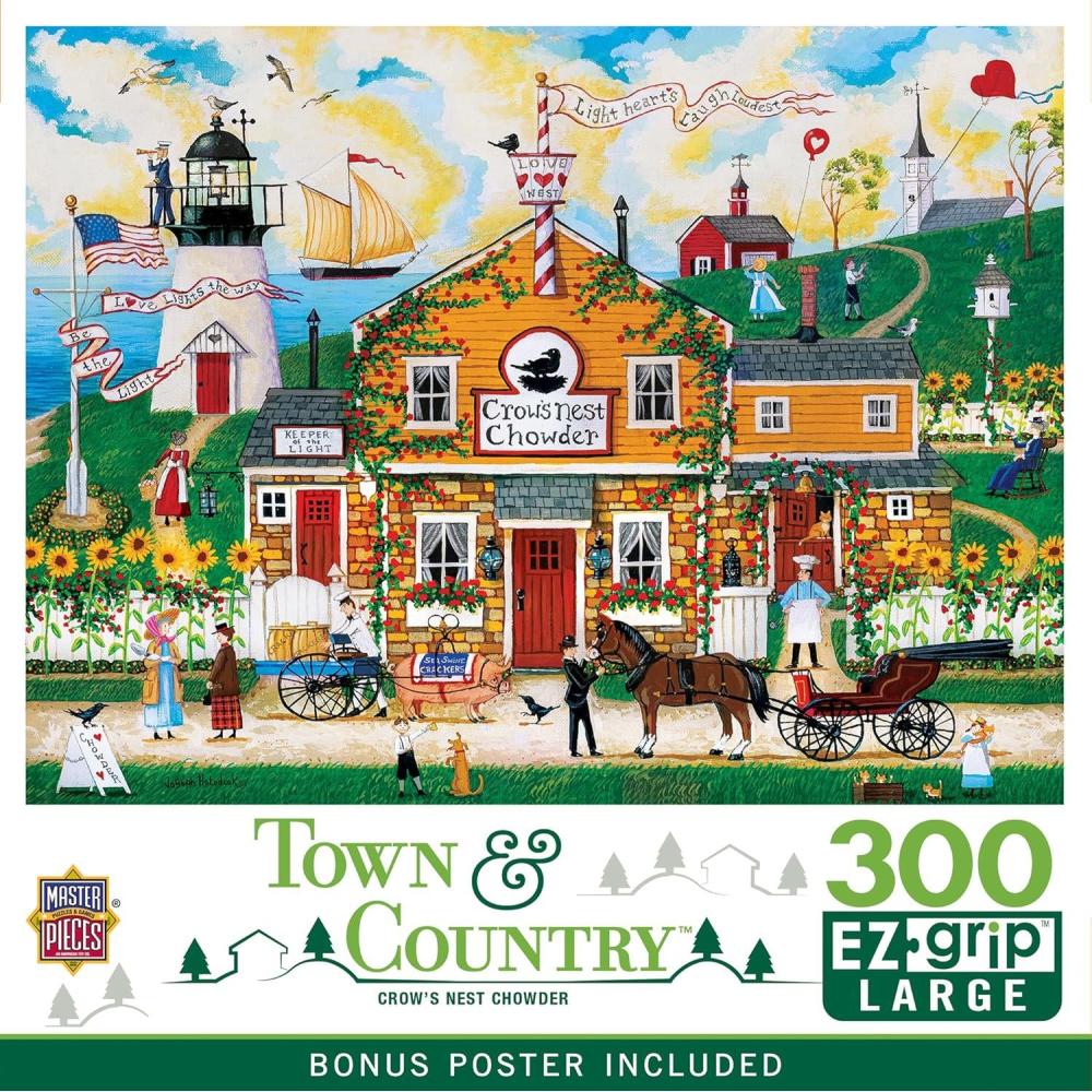 imageMasterPieces 300 Piece EZ Grip Jigsaw Puzzle  Crows Nest Chowder  18x24300 Piece