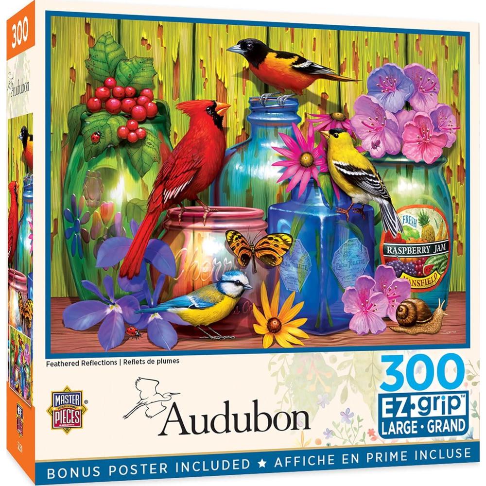 imageMasterPieces 300 Piece EZ Grip Jigsaw Puzzle  Feathered Reflections  18x24Feathered Reflections