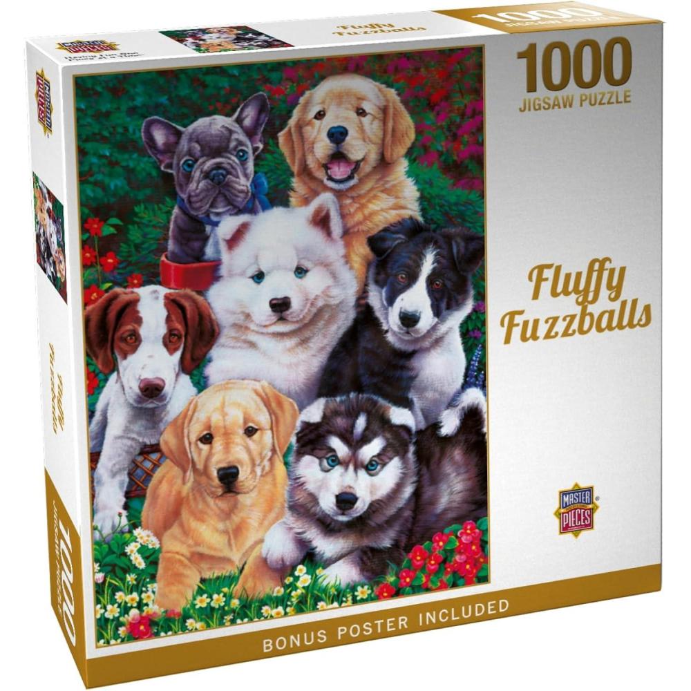 imageMasterPieces 300 Piece EZ Grip Jigsaw Puzzle  Fluffy Fuzzballs  18x241000 Piece