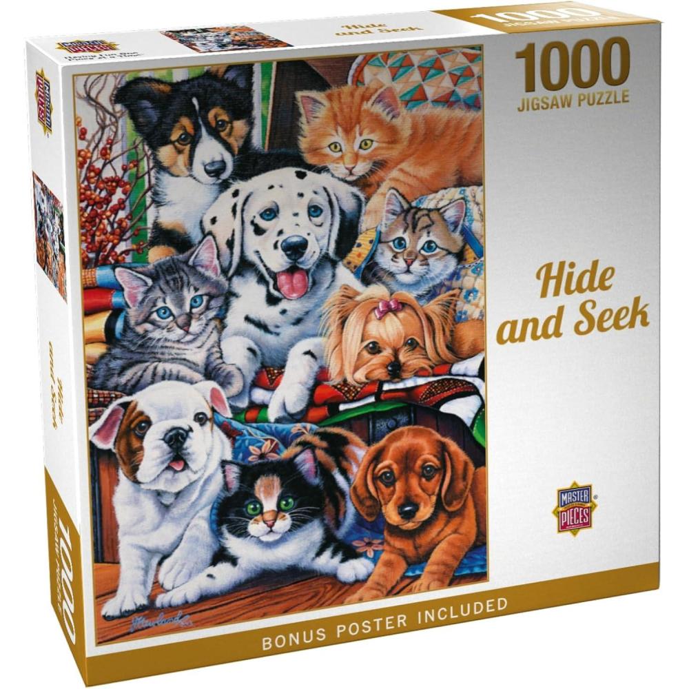 imageMasterPieces 300 Piece EZ Grip Jigsaw Puzzle Hide and Seek 18x241000 Piece