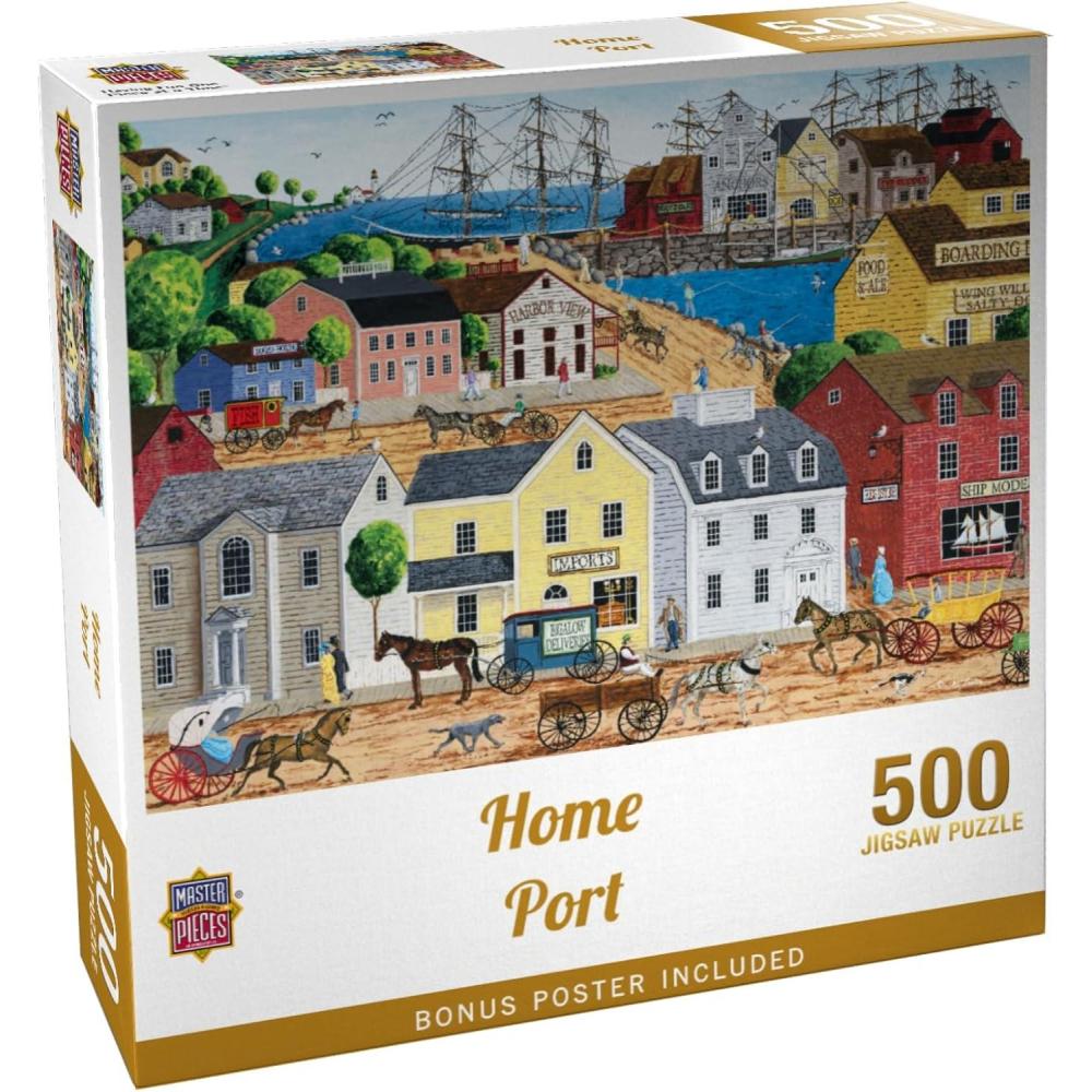 imageMasterPieces 300 Piece EZ Grip Jigsaw Puzzle  Home Port  18x24500 Piece