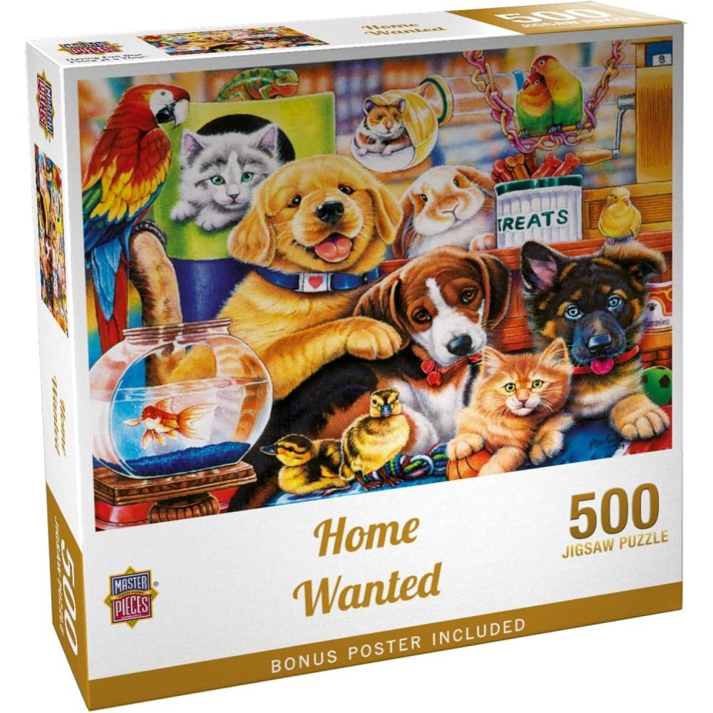 imageMasterPieces 300 Piece EZ Grip Jigsaw Puzzle  Home Wanted  18x24500 Piece