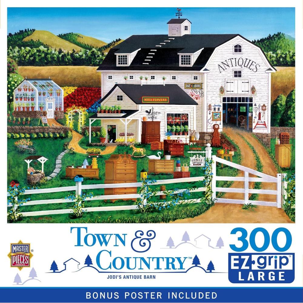 imageMasterPieces 300 Piece EZ Grip Jigsaw Puzzle Jodis Antique Barn 18x24300 Piece