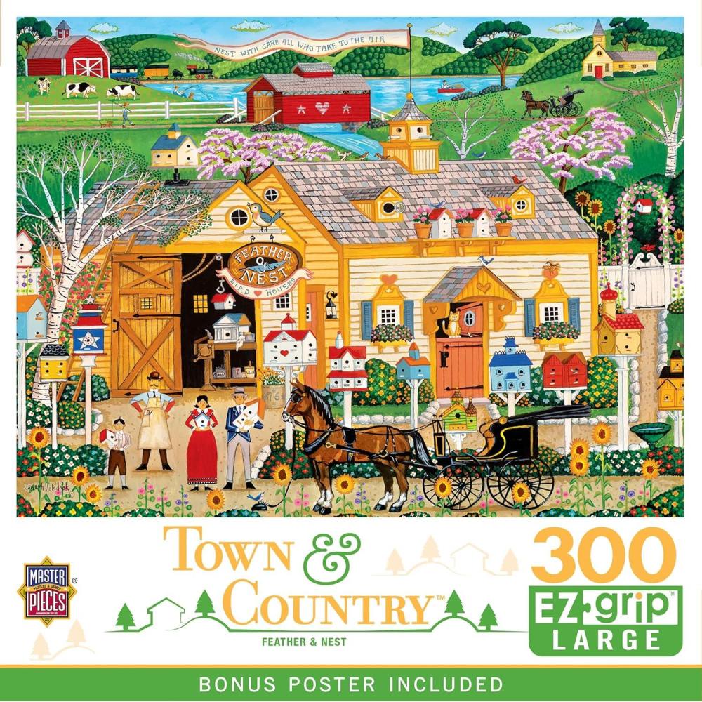 imageMasterPieces 300 Piece EZ Grip Jigsaw Puzzle Jolly Time Circus 18x24Feather Nest