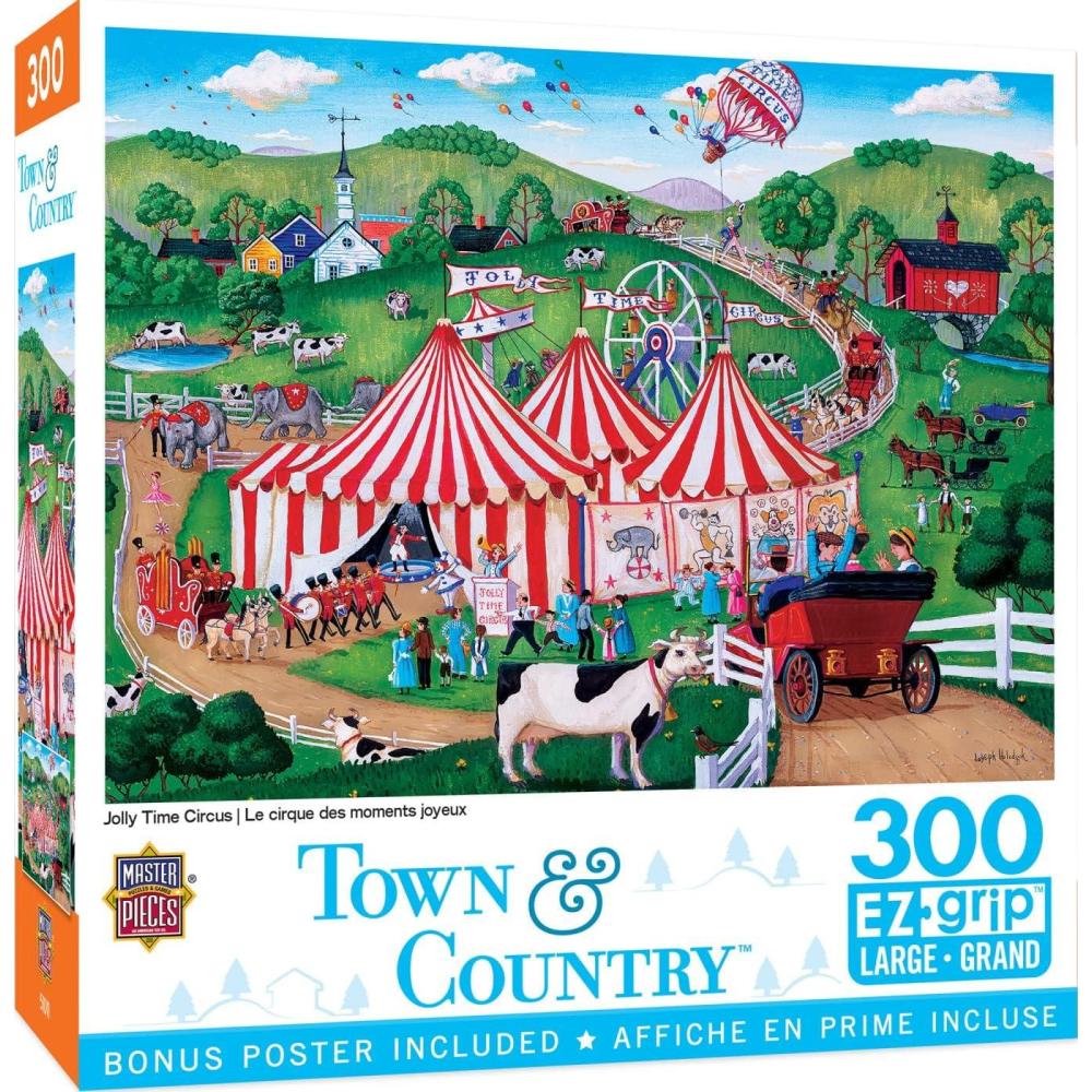 imageMasterPieces 300 Piece EZ Grip Jigsaw Puzzle Jolly Time Circus 18x24Jolly Time Circus
