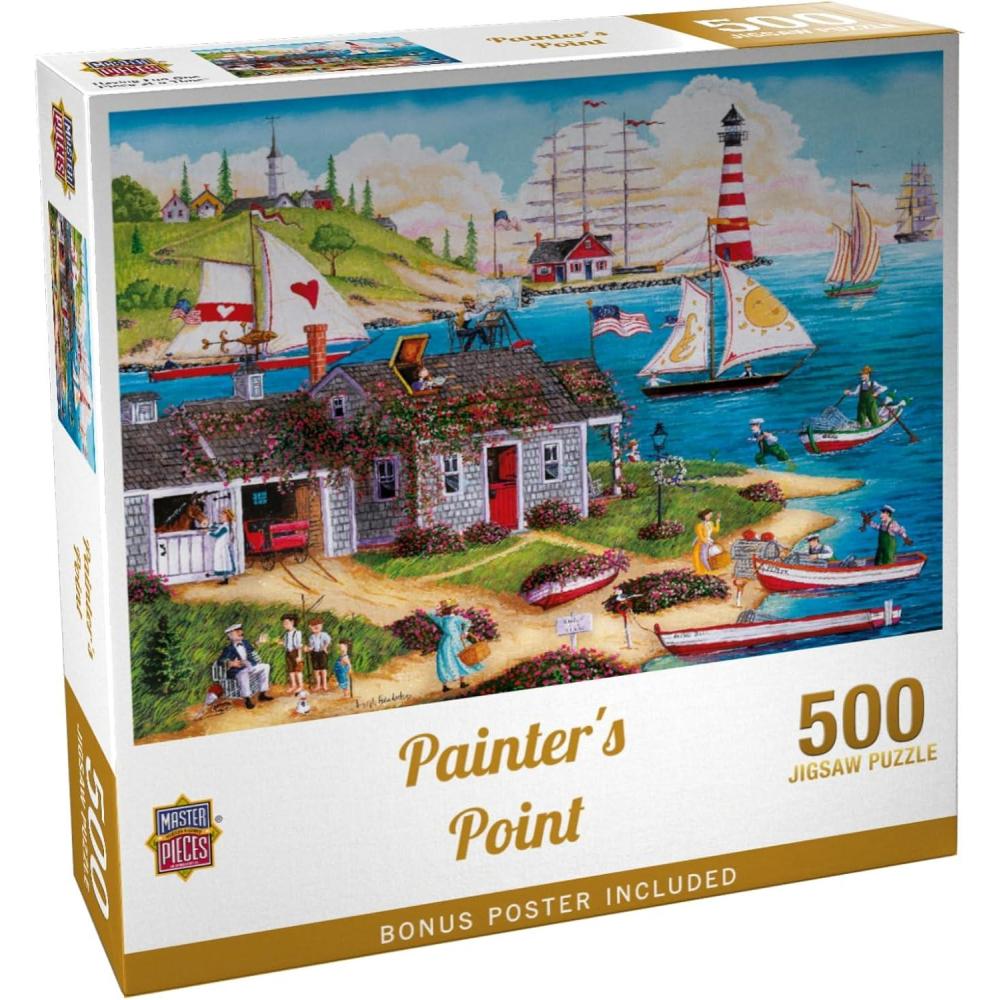 imageMasterPieces 300 Piece EZ Grip Jigsaw Puzzle  Painters Point  18x24500 Piece